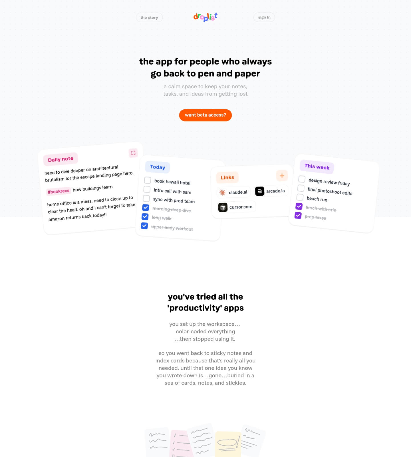 Screenshot taken from dropli.st