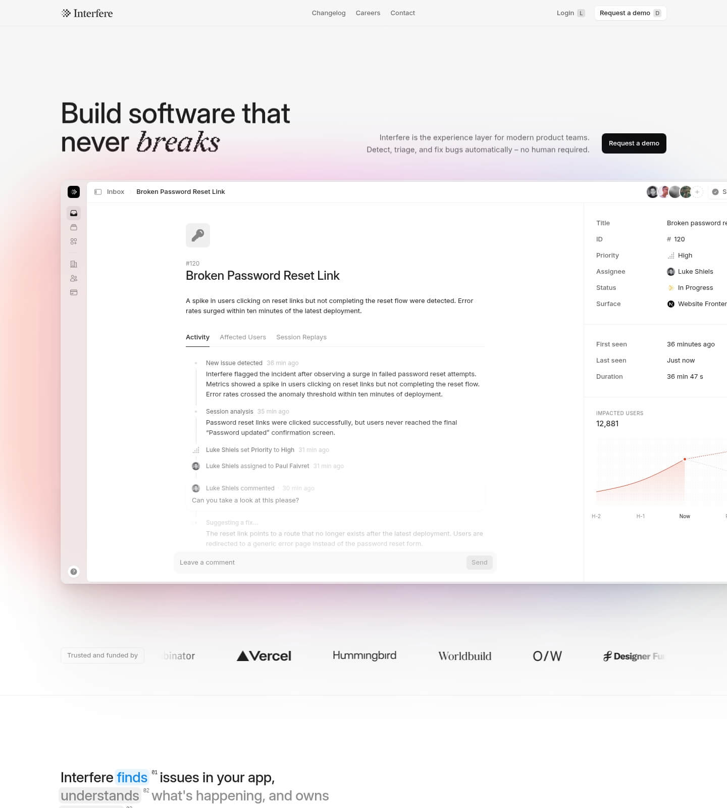 Screenshot taken from interfere.com